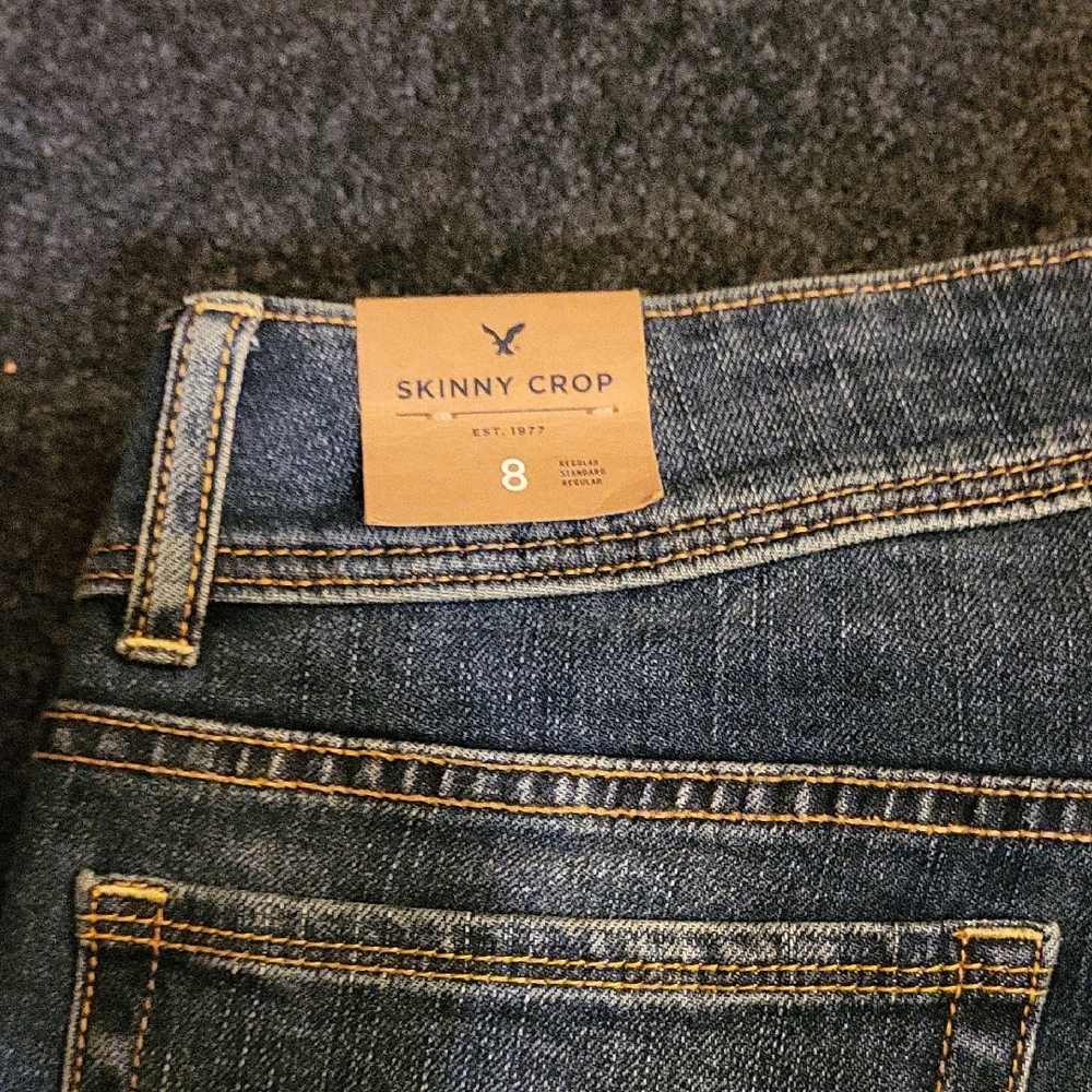 American Eagle Outfitters Distressed Blue Skinny Jeans - Picture 6 of 8
